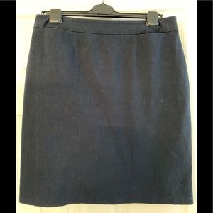 Navy w/ pale turquoise pin striped pencil skirt